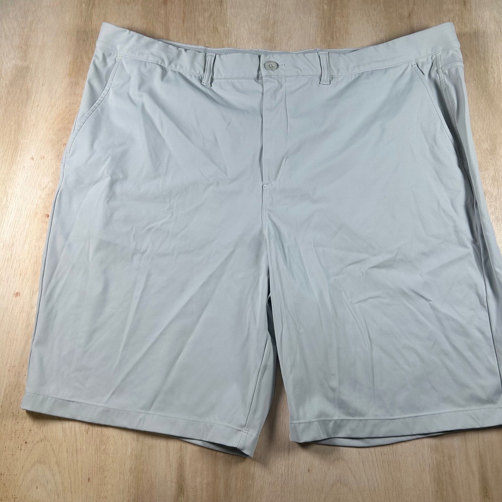 Graham Luxe Trace Golf Shorts Mens 44 Silver Grey Nylon Spandex GL40328